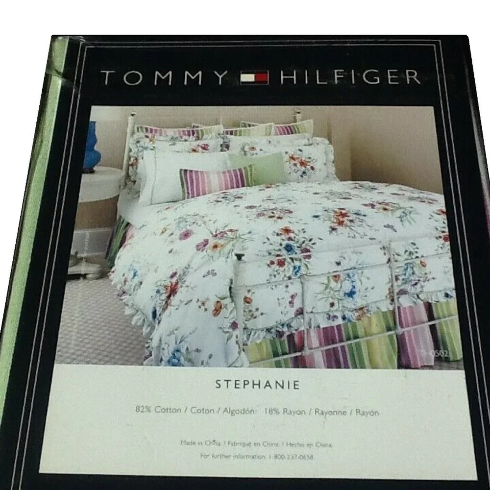 one brand new Tommy Hilfiger Stephanie Pink & Green Striped EURO Pillow Sham
